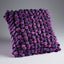 Plush purple and violet textured decorative pillow