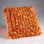 bright orange textured decorative throw cushion