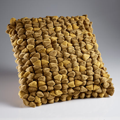 camel brown textured decorative throw cushion