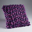 Two-tone purple textured decorative throw pillow