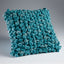 Handcrafted Blue plush cushion
