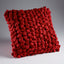 vibrant red textured decorative throw cushion