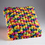 colorful rainbow textured decorative throw cushion