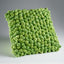 lime green textured decorative throw cushion