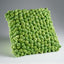 lime green textured decorative throw cushion